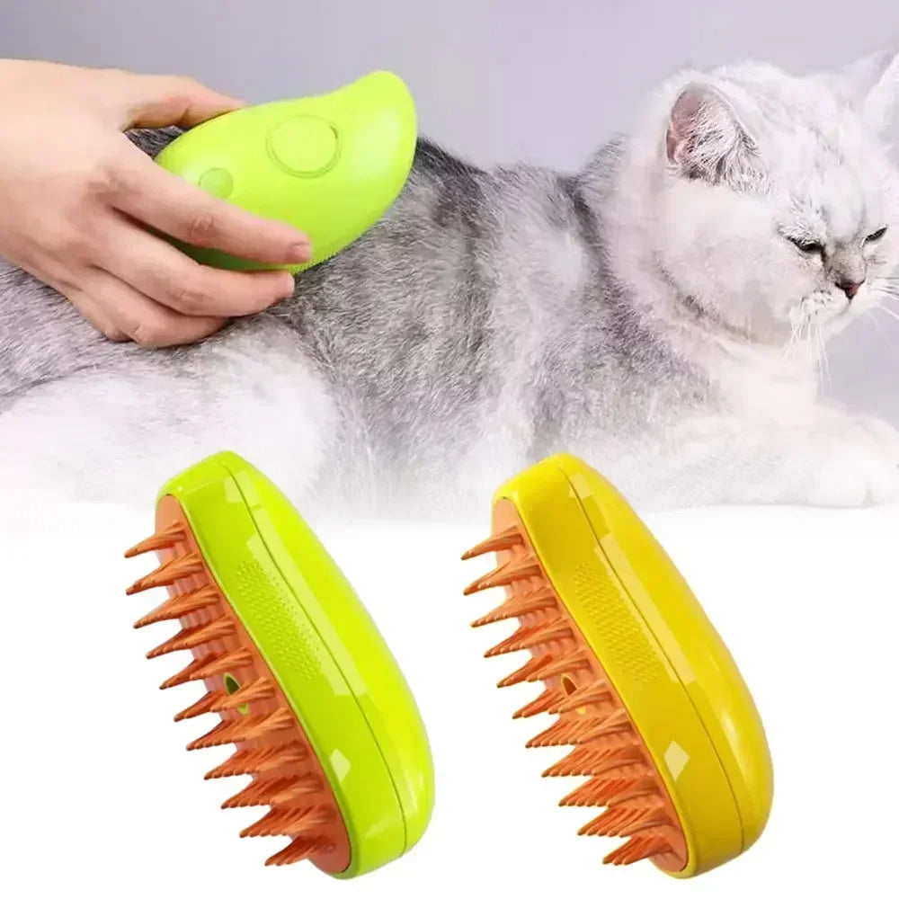 Steamy cat brush