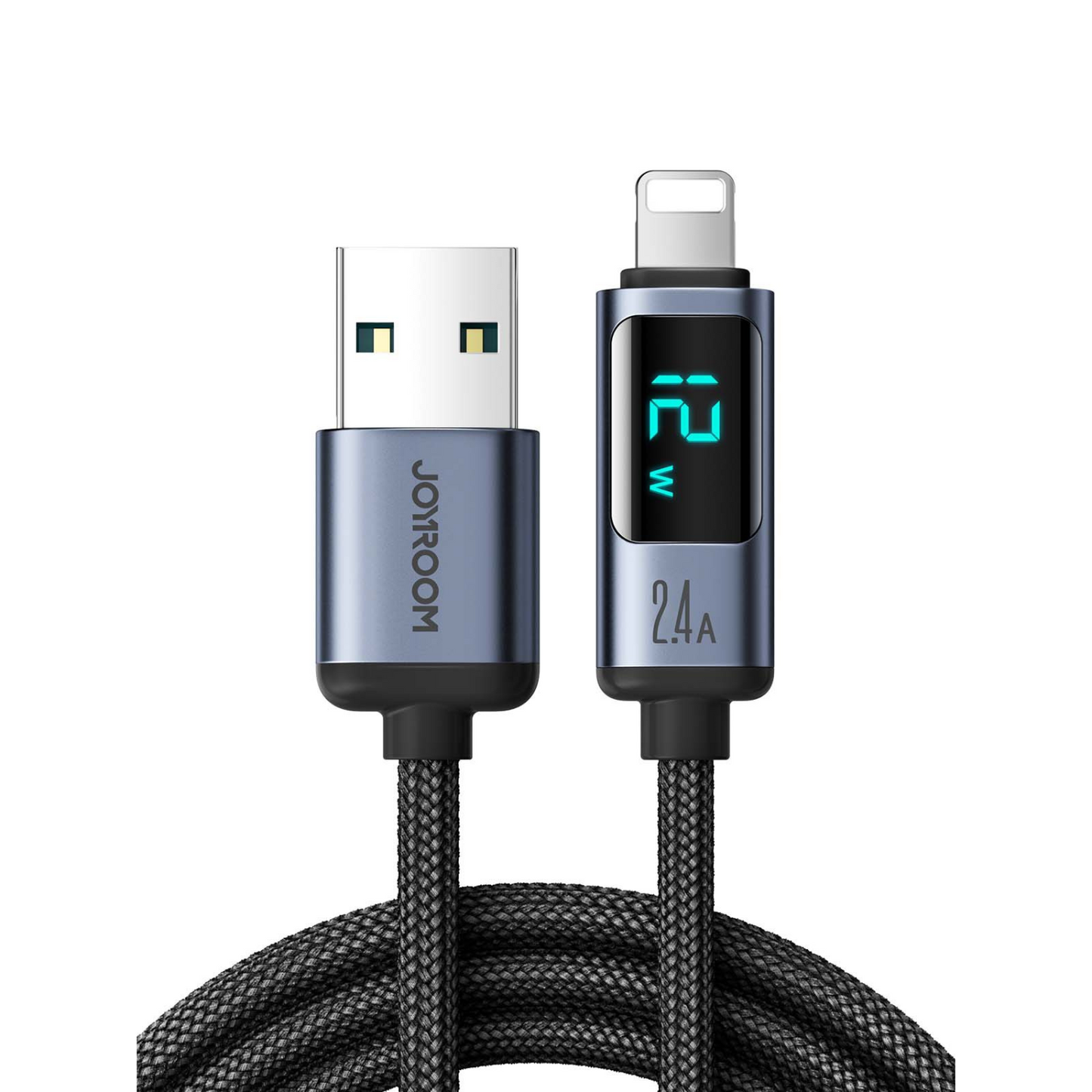 Braided USB Data Cable with Display