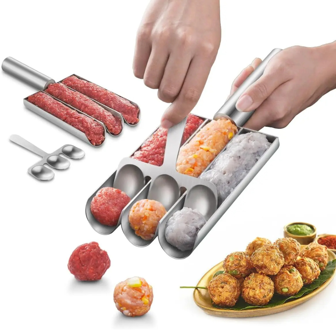 Triple Meatball Maker - 7even4store